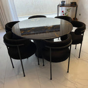 Table à manger en epoxy + 6 chaises