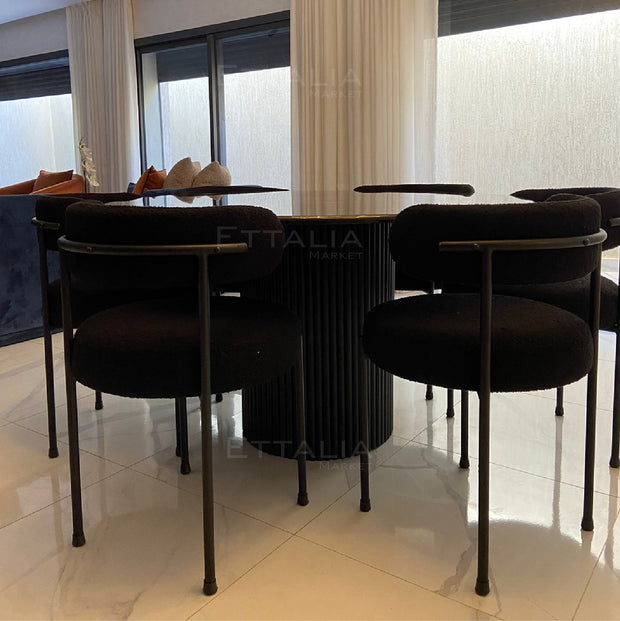 Table à manger en epoxy + 6 chaises